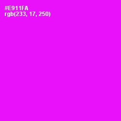 #E911FA - Magenta / Fuchsia Color Image