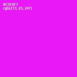#E919F7 - Magenta / Fuchsia Color Image