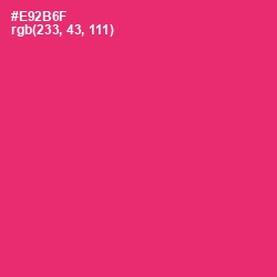 #E92B6F - Cerise Red Color Image