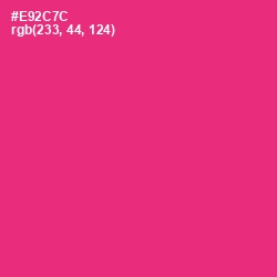 #E92C7C - Cerise Red Color Image