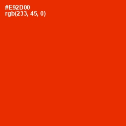 #E92D00 - Scarlet Color Image