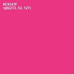 #E9347F - Cerise Red Color Image