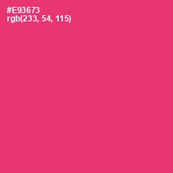 #E93673 - Cerise Red Color Image