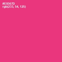 #E9367D - Cerise Red Color Image