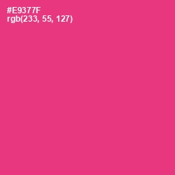 #E9377F - Cerise Red Color Image