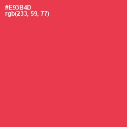 #E93B4D - Amaranth Color Image