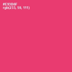 #E93B6F - Cerise Red Color Image