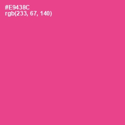 #E9438C - Violet Red Color Image