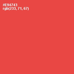 #E94743 - Sunset Orange Color Image