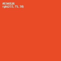 #E94B26 - Pomegranate Color Image