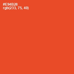 #E94B28 - Pomegranate Color Image