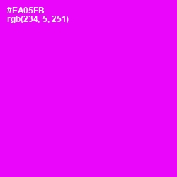 #EA05FB - Magenta / Fuchsia Color Image
