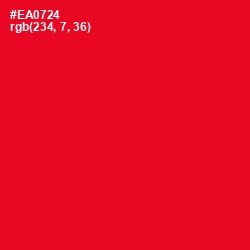 #EA0724 - Torch Red Color Image