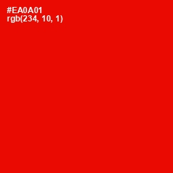 #EA0A01 - Red Color Image