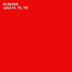 #EA0A0A - Red Color Image