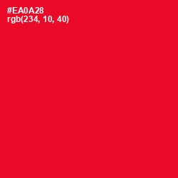 #EA0A28 - Red Ribbon Color Image