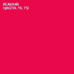 #EA0A4B - Razzmatazz Color Image