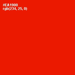 #EA1900 - Red Color Image
