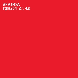 #EA1B2A - Torch Red Color Image