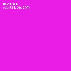 #EA1DE6 - Magenta / Fuchsia Color Image