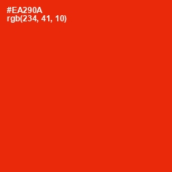 #EA290A - Scarlet Color Image