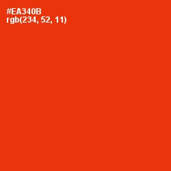 #EA340B - Scarlet Color Image