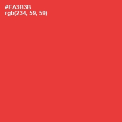 #EA3B3B - Red Orange Color Image