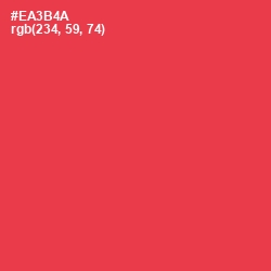 #EA3B4A - Amaranth Color Image