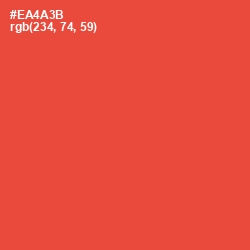 #EA4A3B - Cinnabar Color Image