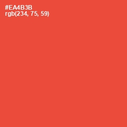#EA4B3B - Cinnabar Color Image