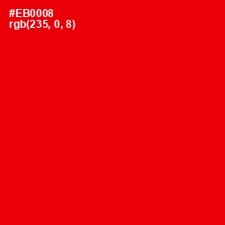 #EB0008 - Red Color Image