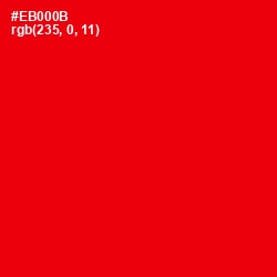 #EB000B - Red Color Image
