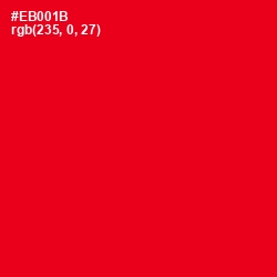 #EB001B - Red Color Image