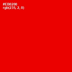 #EB0200 - Red Color Image