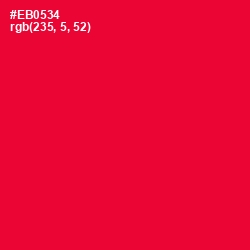 #EB0534 - Red Ribbon Color Image