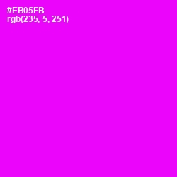 #EB05FB - Magenta / Fuchsia Color Image