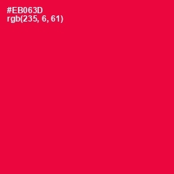 #EB063D - Red Ribbon Color Image