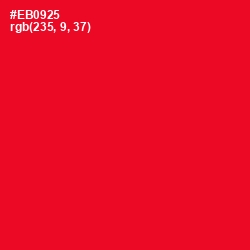 #EB0925 - Torch Red Color Image