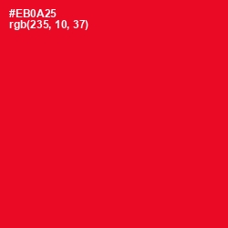 #EB0A25 - Torch Red Color Image