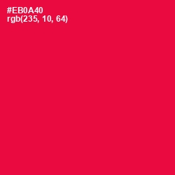 #EB0A40 - Razzmatazz Color Image