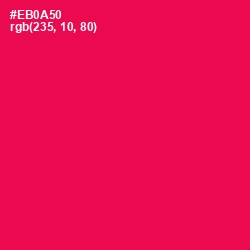 #EB0A50 - Razzmatazz Color Image