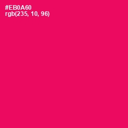 #EB0A60 - Rose Color Image