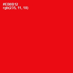 #EB0B12 - Red Color Image