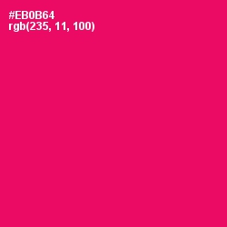 #EB0B64 - Rose Color Image