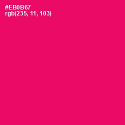 #EB0B67 - Rose Color Image
