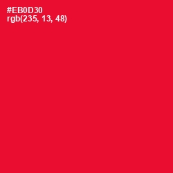 #EB0D30 - Red Ribbon Color Image