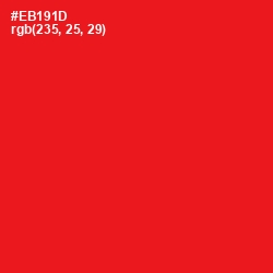 #EB191D - Red Color Image