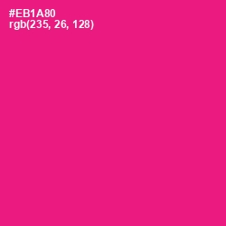 #EB1A80 - Cerise Color Image