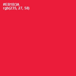 #EB1B3A - Red Ribbon Color Image