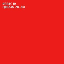 #EB1C19 - Red Color Image